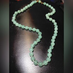 Vintage 20” Trifari Faux Jade Necklace